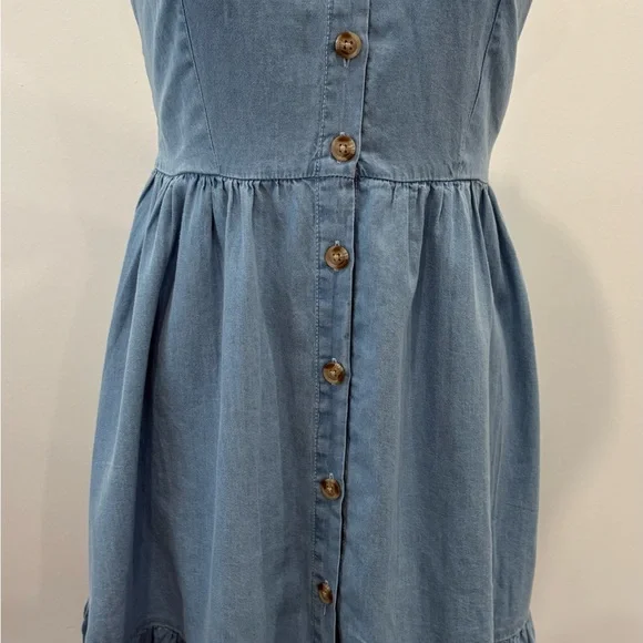 Japna Light Denim Strapless Dress – Size Small – $35 - Picture 2 of 10